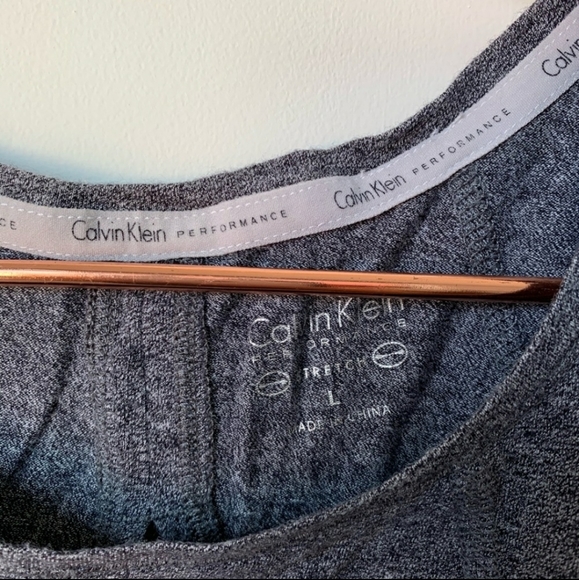 Calvin Klein Grey Performance Open Back Crop Top - Picture 6 of 6